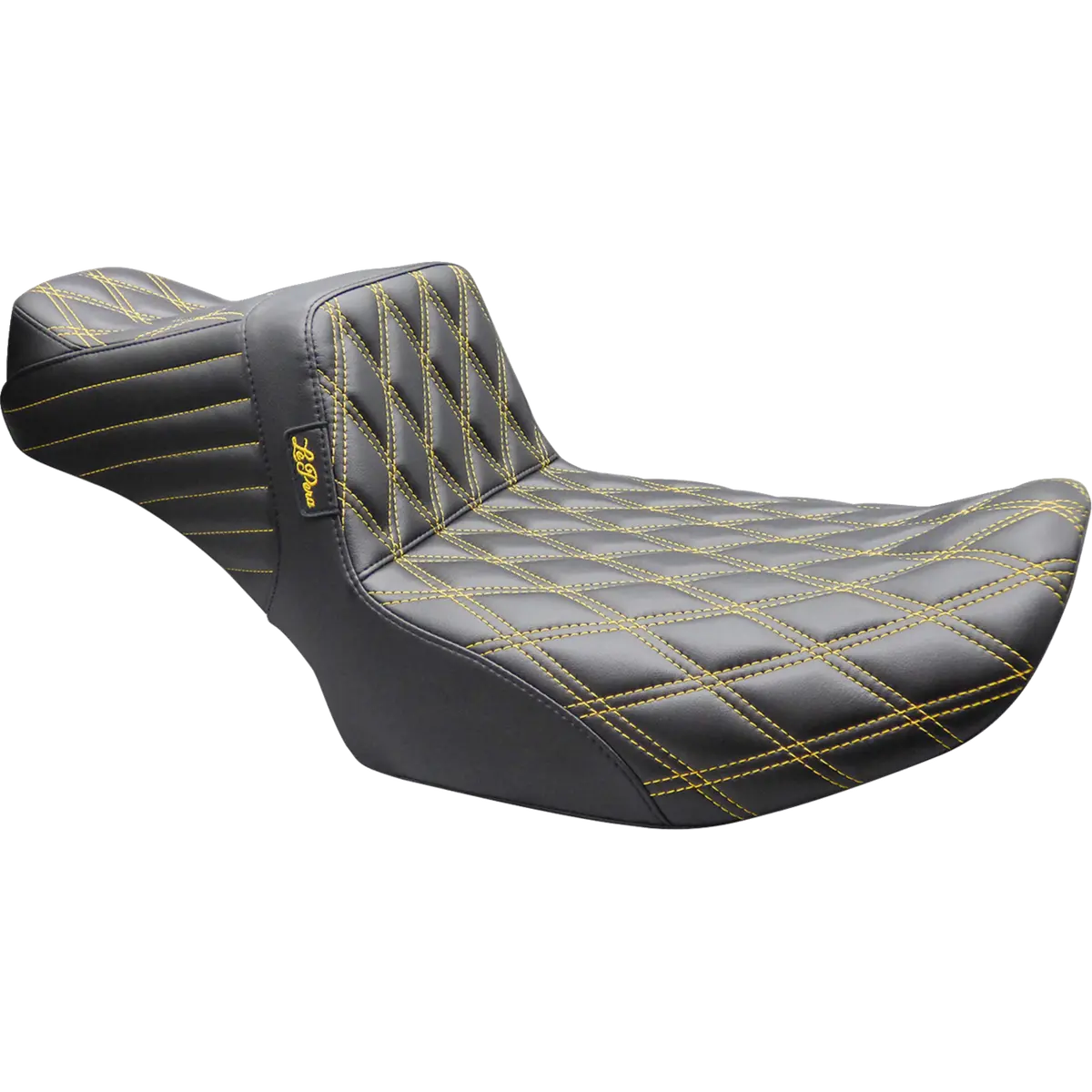 Le Pera Tailwhip Daddy Long Legs Seat - Double Diamond - Gold Stitch - Flt/Flh (Lv-587Dldd-Gd02) Touring 23-26 1