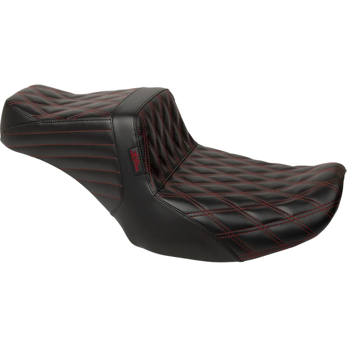 Le Pera Tailwhip Seat - Red Double Diamond Stitch - Flh/Flt (Lv-587Dd-R01) Touring 23-25 1