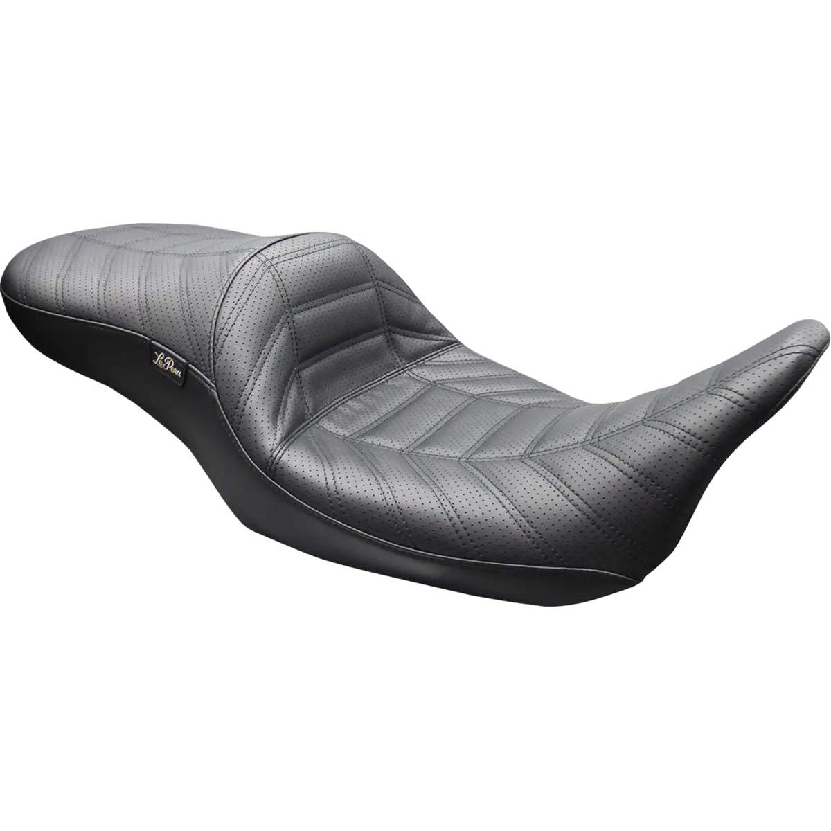Le Pera Maverick Seat - Without Backrest - Indy Stitch - Black - Flt/Flh (Lk-957 Indy) Touring 08-25, Cvo 14 1