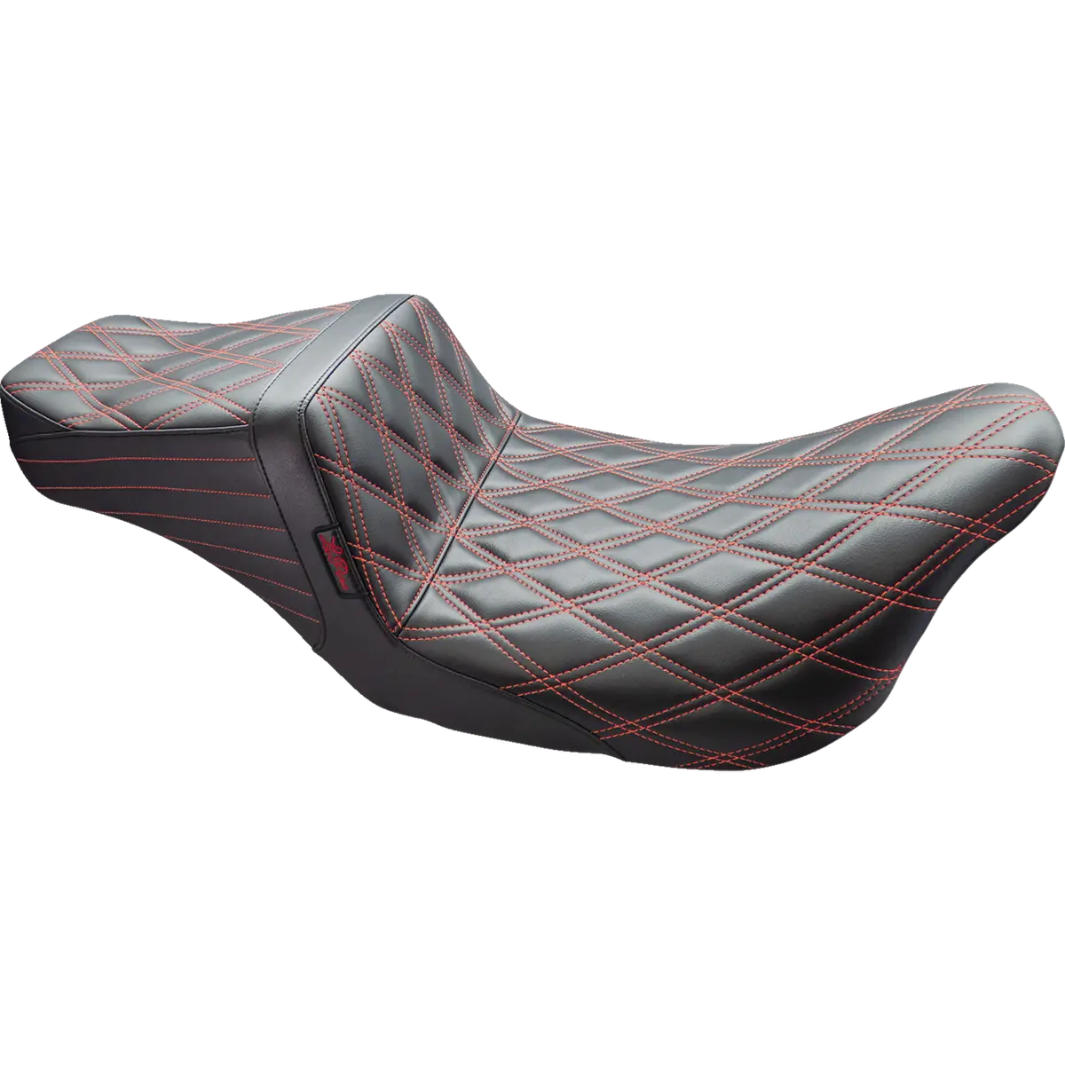 Le Pera Tailwhip Seat - Double Diamond W/ Red Thread - Black (Lk-587Dd-Red) Touring 08-24, Cvo 14 1