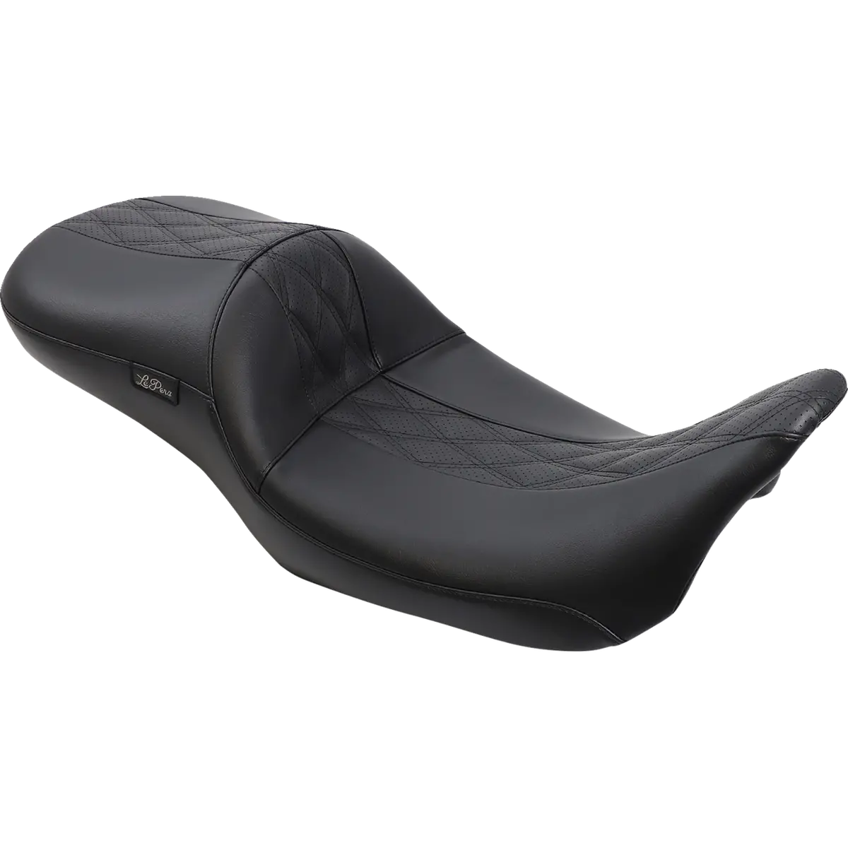 Le Pera Maverick Daddy Long Legs Seat - Black W/ Black Hr Inlay - Double Diamond (Lk-957Dlhr2) Touring 08-22, Cvo 14 1