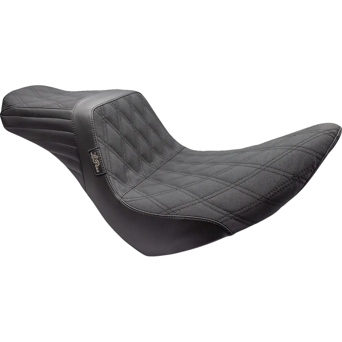 Le Pera Tailwhip Seat - Double Diamond W/ Grip Tape - Black - Fl/Fx (Lyr-580Ddgp) Softail 18-23 1
