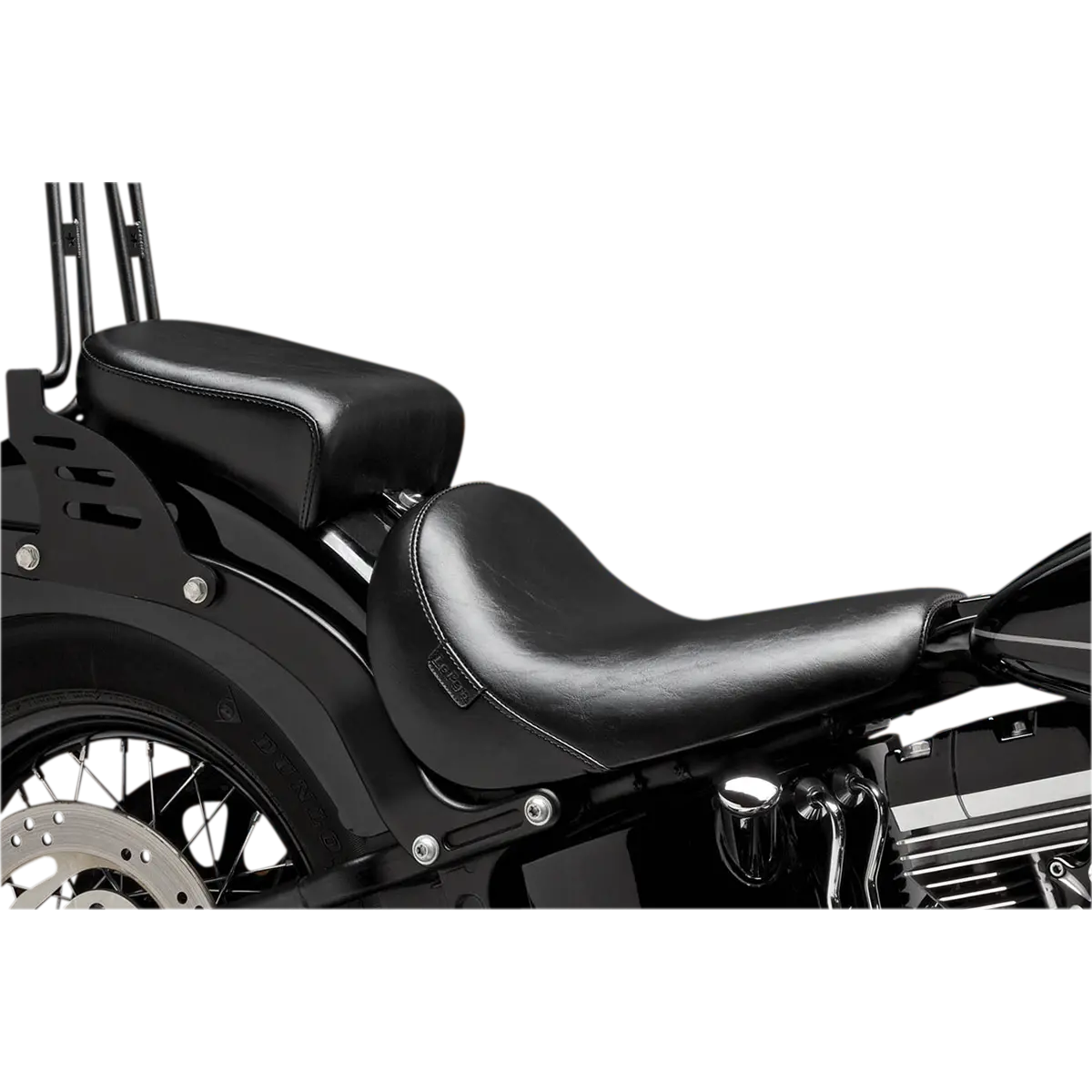 Le Pera Bare Bones Pillion Pad - Deluxe - Smooth - Black - Fls/Fxs (Lks-007Pdx) Softail 11-17 1