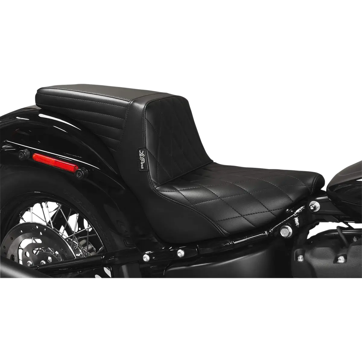 Le Pera Kickflip Seat - Diamond - Black - Fx/Fl (Ly-590Dm) Softail 18-23 1