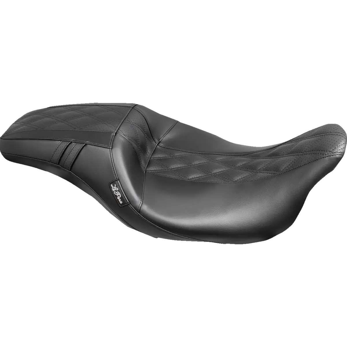Le Pera Outcast Gt-2 Seat - Full-Length - W/O Backrest - Black Double Diamond - Perforated (Lk-987Gt2) Touring 08-23, Cvo 14 1