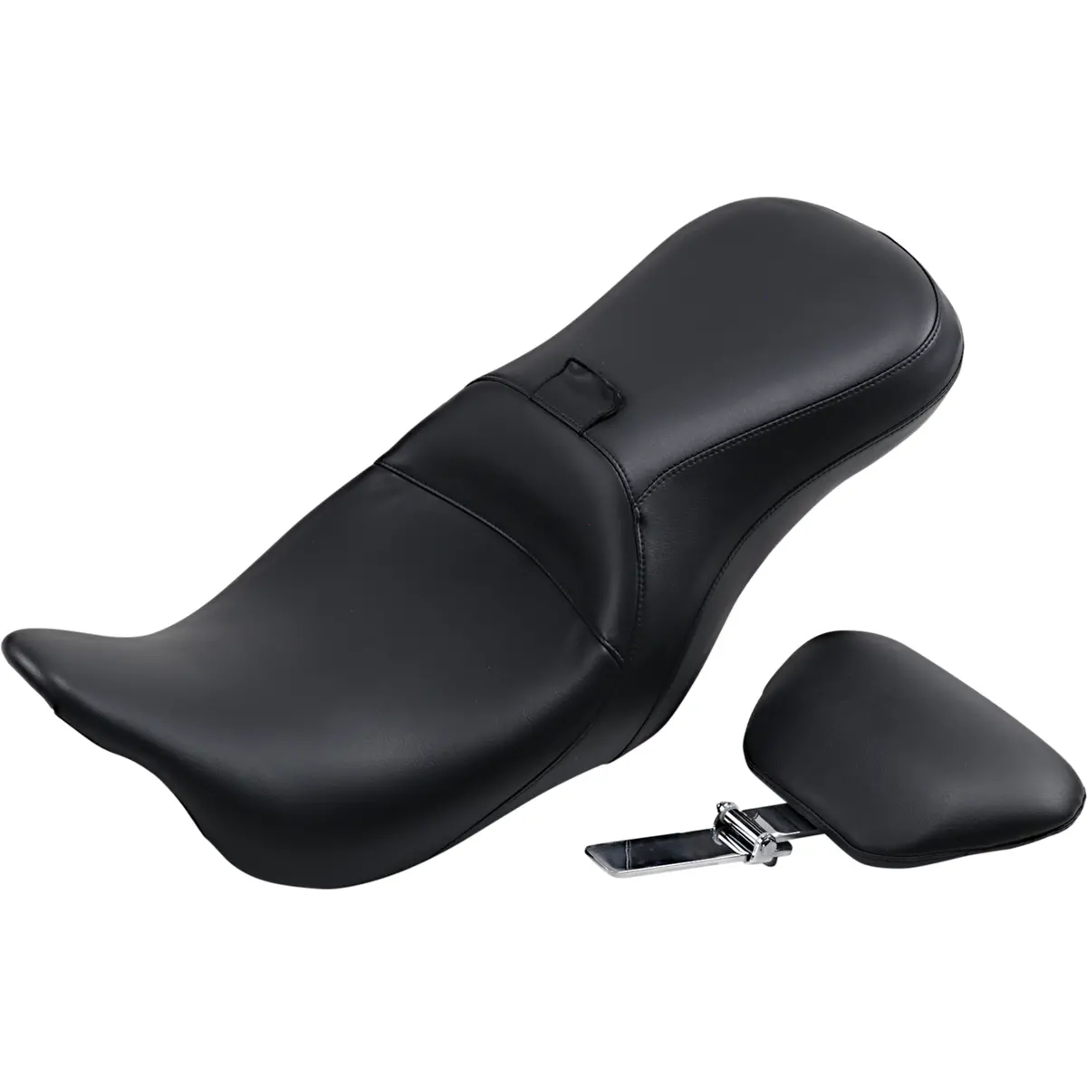 Le Pera Outcast Seat - 2-Up - With Backrest - Smooth - Black (Lk-997Br) Touring 08-23, Cvo 14 1