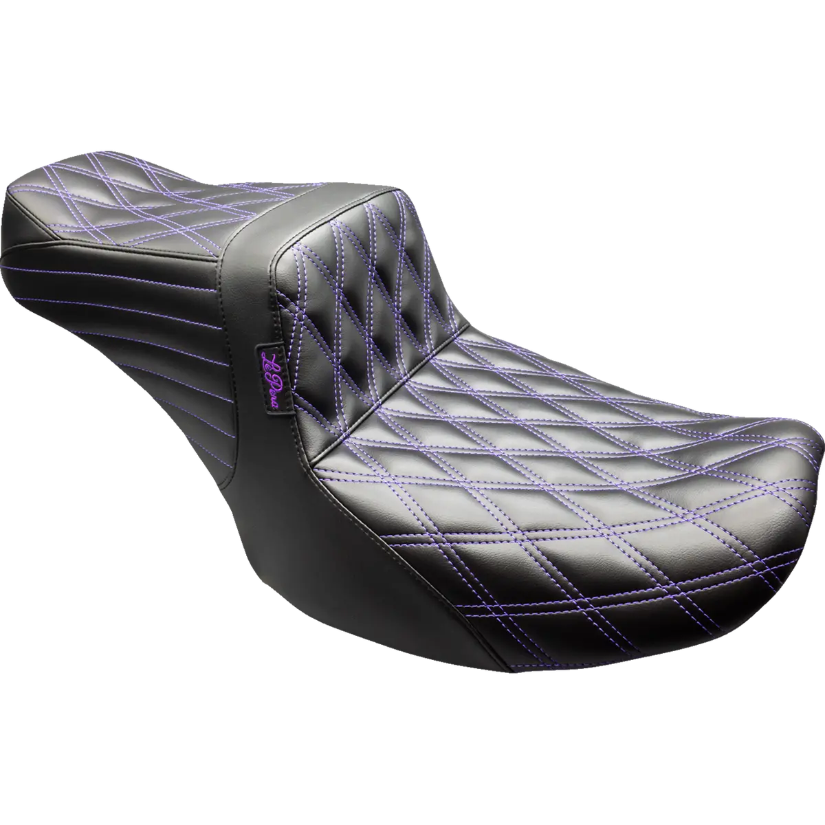 Le Pera Tailwhip Seat - Black - Double Diamond - Purple Stitch - Flt/Flh (Lv-587Dd-P01) Touring 24-25 1