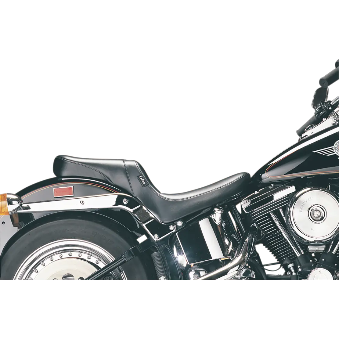 Le Pera Daytona 2-Up Seat - Without Backrest - Smooth - Black (Lgn-543S) Softail 84-99 1
