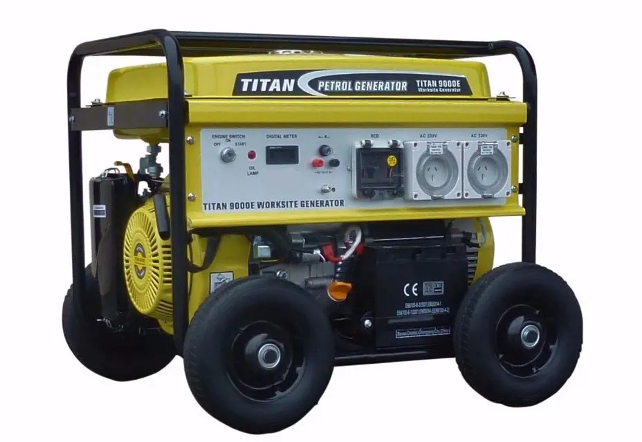 Titan 10000E 8.4Kw Petrol Generator Worksite Rcd 1