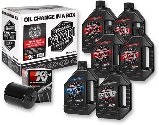 Maxima Racing Oil Change Kit - Twin Cam - Synthetic 1