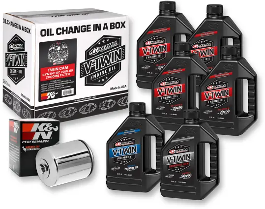 Maxima Racing Oil Change Kit - Twin Cam - Synthetic 2