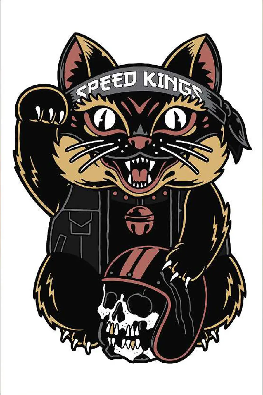 Speed-Kings Cycle Lucky Cat Garage Banner 1