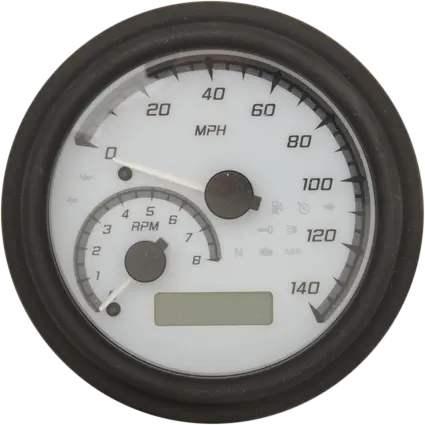 Dakota Digital 4-5/8" Tank Gauge System - White/Gray/Black Trim 1