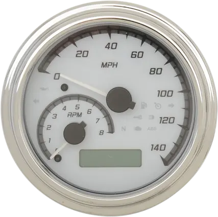 Dakota Digital 4-5/8" Tank Gauge System - White/Gray/Chrome Trim 1