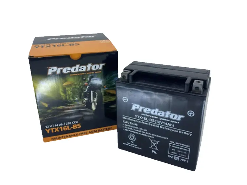 Predator Ytx16l-Bs 12V 14Ah Motorcycle Battery Mbtx16u 1