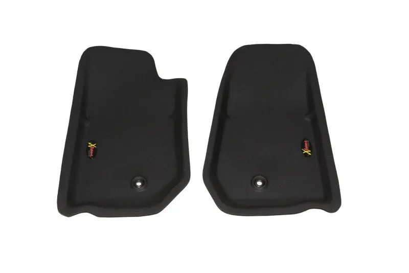 Lund Xtreme Front Floor Liners For 2007–2010 Jeep Wrangler – Two-Piece Black Design 1