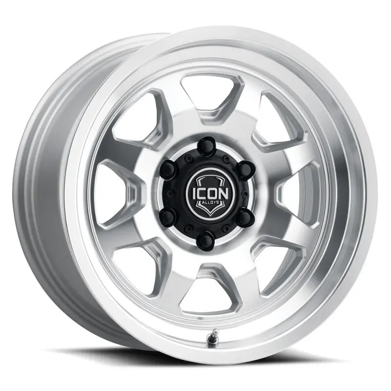Icon Silver Machined 17X8.5-Inch Wheel With 5X150 Bolt Pattern And 25Mm Offset 1