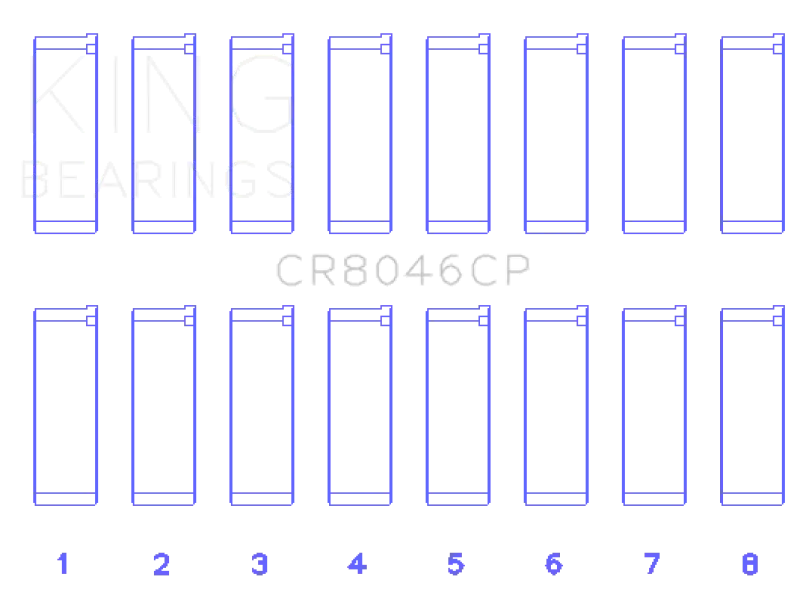 King Rod Bearing Set For Porsche M-Series Engines (48.00Mm / 48.50Mm Std Sizes) 1