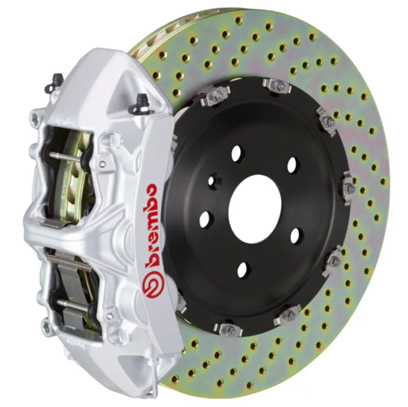 Brembo Front Gt Big Brake Kit For Mercedes-Benz A250 (2014–2018), Cla250 (2014–2019), Gla250 (2015–2020) – 6-Piston Calipers, 365X34Mm Drilled Two-Piece Rotors 1