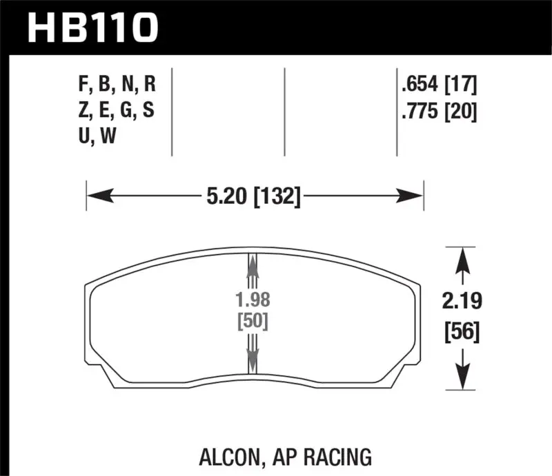 Hawk Ap Cp5200 Caliper Hps Street Brake Pads 1