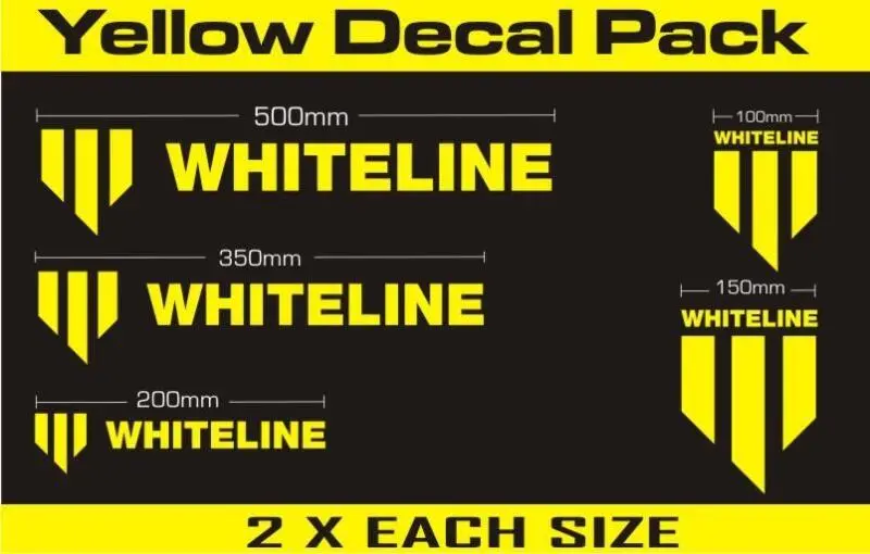 Whiteline Decal Kits 10 Pk Yellow 1