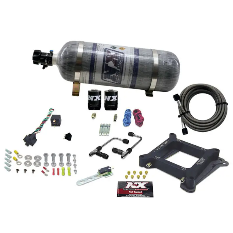 Nitrous Express Gemini Stage 6 Alcohol Nitrous System – 4150-Style Plate, Includes Composite Bottle 1