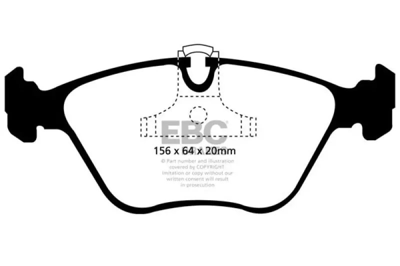 Ebc 01-03 Bmw 525I 2.5 (E39) Ultimax2 Front Brake Pads 1