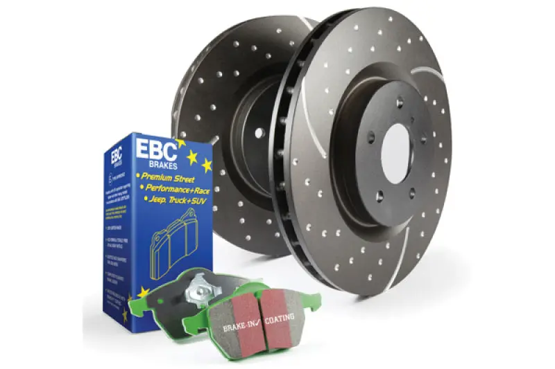 Ebc Greenstuff Brake Pad & Drilled/Slotted Rotor Kit – Premium Daily Driving Performance 1