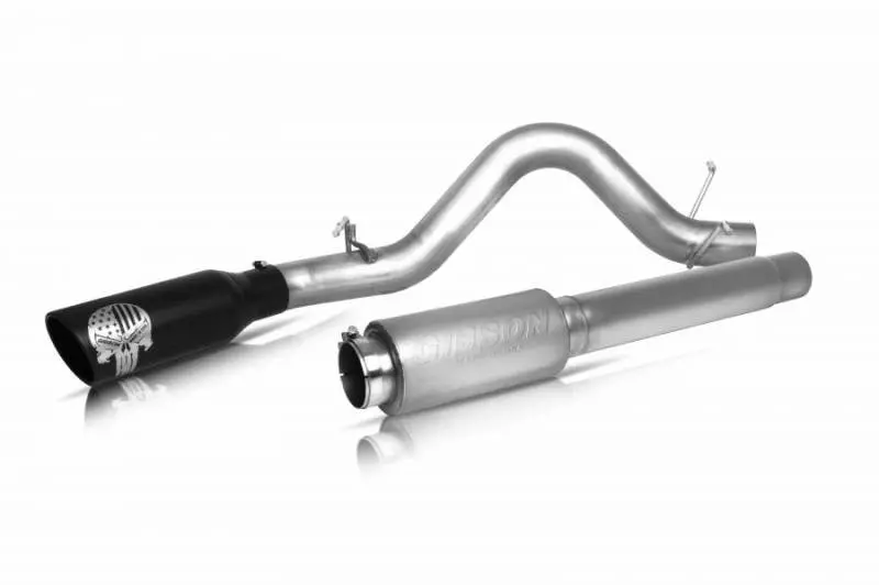 Gibson Patriot Skull Series Cat-Back Exhaust – 4" Stainless System For 2008–2010 Nissan Titan Se 5.6L 1