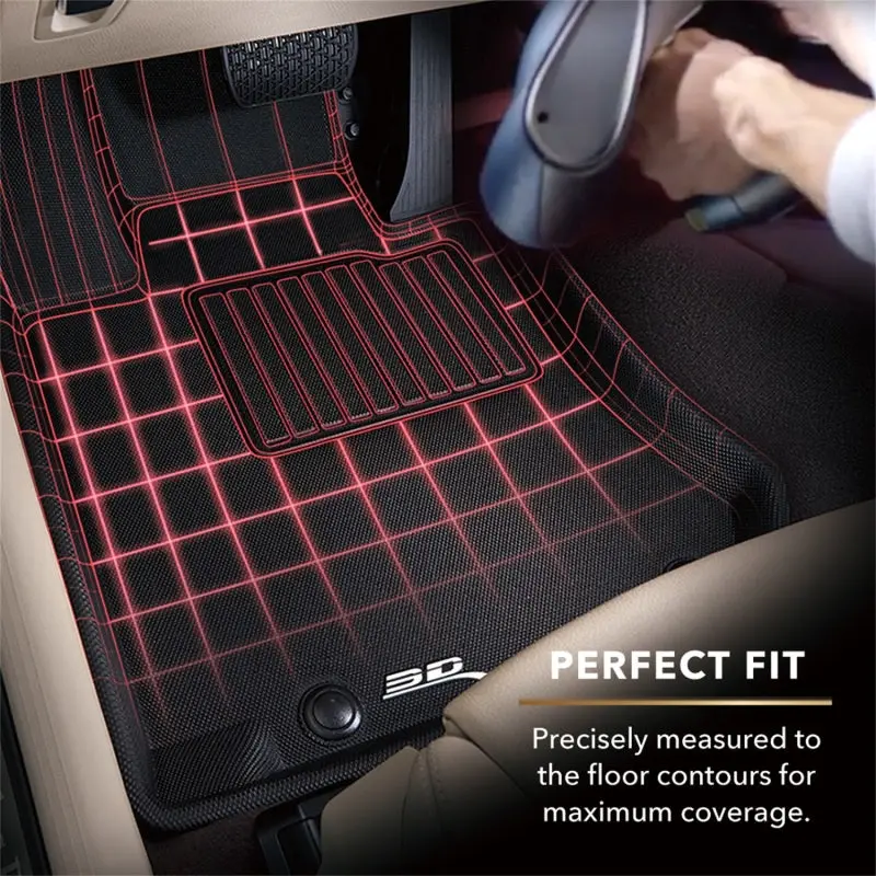 3D Maxpider Kagu-Style Second-Row Floor Mats For 2014–2019 Cadillac Cts – Black 2