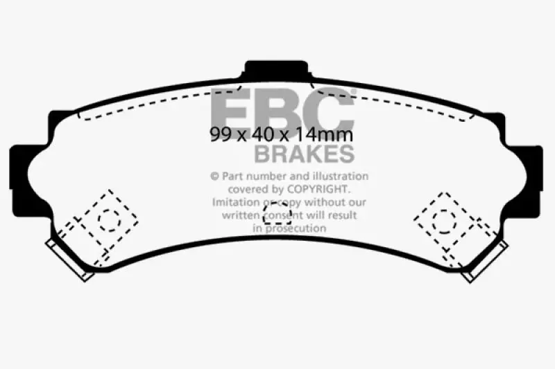 Ebc Redstuff Rear Brake Pads For 1995–1997 Nissan Sentra 1.6L 1