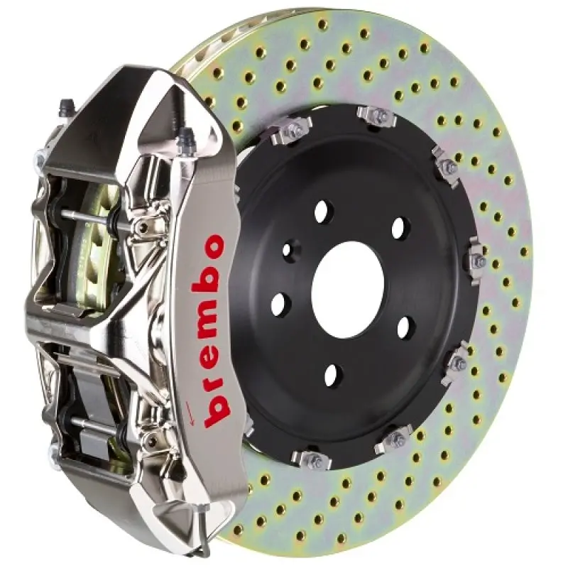 Brembo Front Gtr Big Brake Kit For 2002–2007 Maserati Coupe/Spyder And 2004–2007 Gransport – 6-Piston Billet Calipers, 380X34Mm Drilled Two-Piece Rotors 1