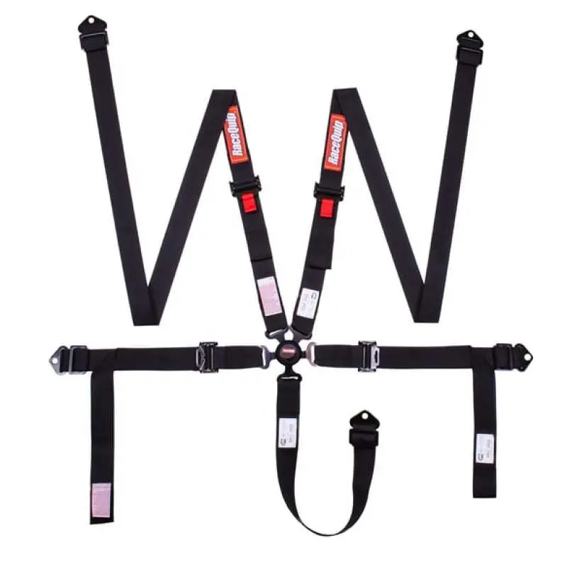 Racequip Sfi 16.1-Certified 5-Point Camlock Racing Harness – Black, Pull-Down Lap Style 1