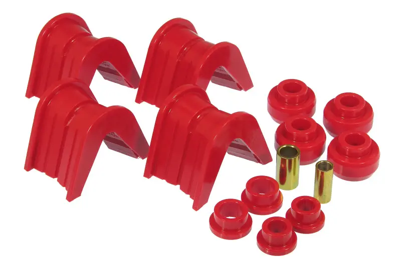 Prothane 14-Piece Red Polyurethane Bushing Kit With 2-Degree Offset For 1966–1979 Ford Trucks 1
