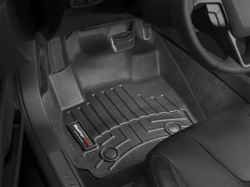 Weathertech Front Floorliners For 2010+ Bmw 5-Series – Custom-Fit, Black Thermoplastic Rubber 1