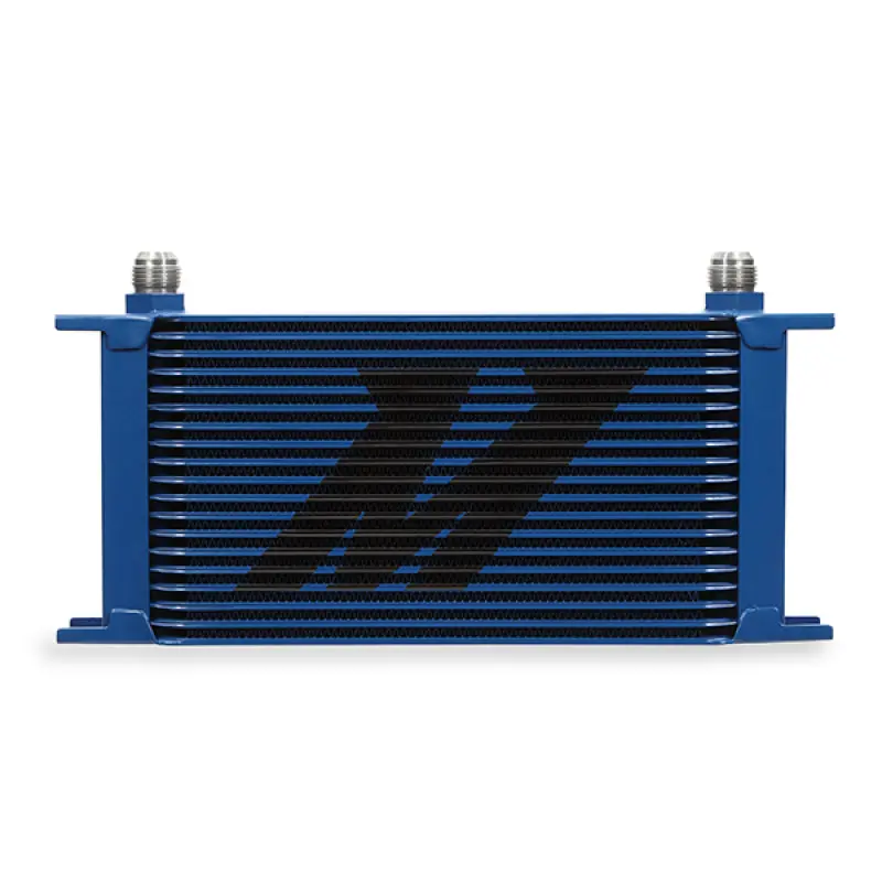 Mishimoto Universal 19-Row Oil Cooler Kit – Blue Anodized Aluminum Core With Mounting Hardware 1