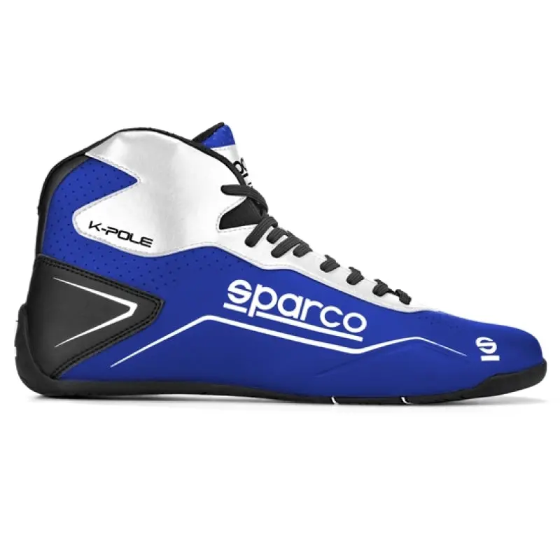 Sparco K-Pole Racing Driving Shoes – Size 36, Blue And White Design 1