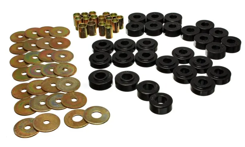 Energy Suspension Rear Spring Frame Shackle Kit – Black Polyurethane Components 1
