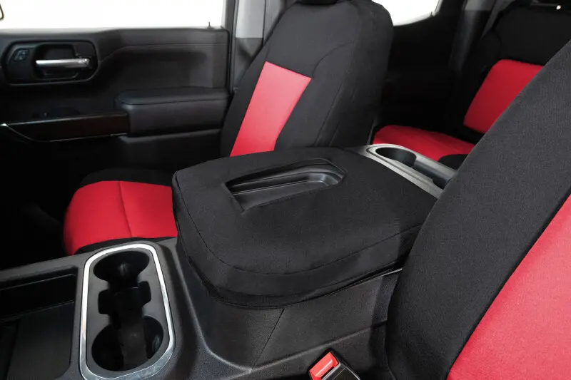 Covercraft Endura Precisionfit Front Row Seat Covers For 2015–2024 Ford Edge – Red/Black Pattern 1