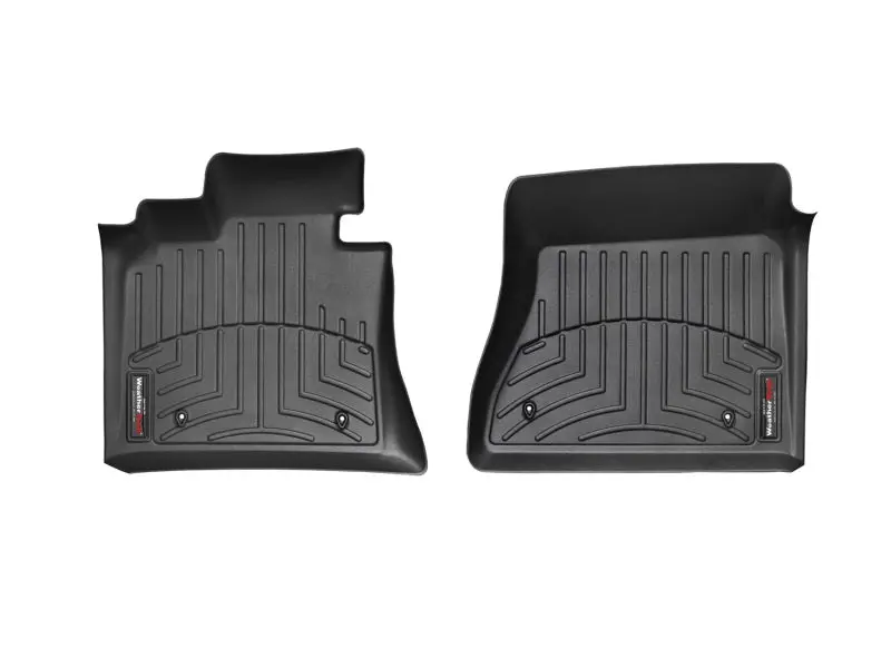 Weathertech Front Floorliners For 2012–2013 Chevrolet Corvette – Black Trim-Compatible Fit 1