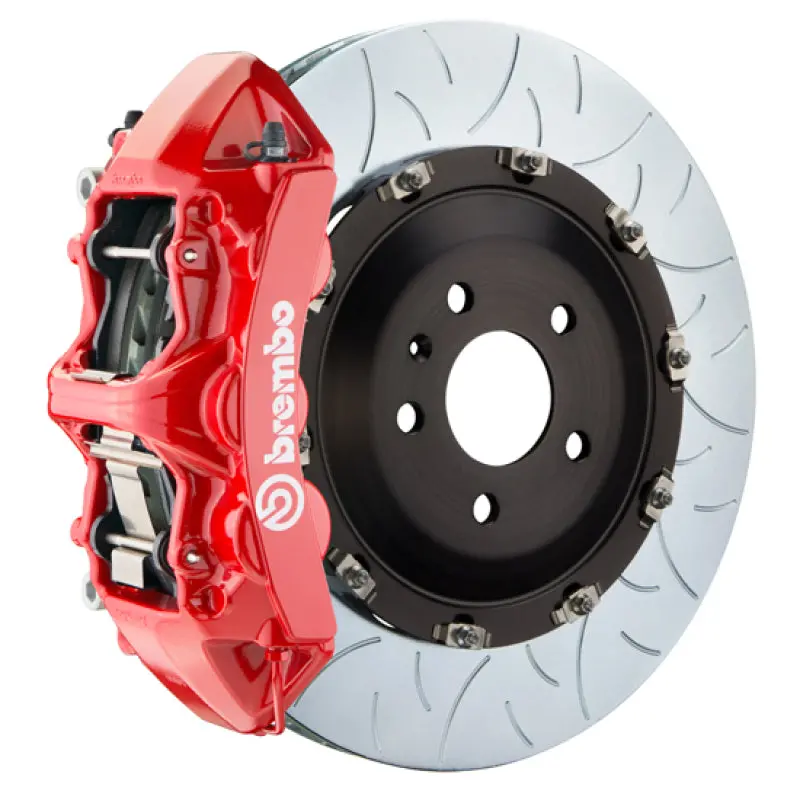 Brembo Front Gt Bbk For 2006–2011 Mercedes-Benz Ml63 (W164) – 6-Piston Calipers With 405X34Mm Slotted Two-Piece Rotors (Red) 1