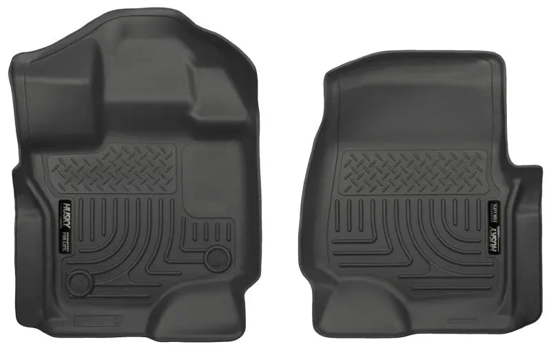 Husky Liners Weatherbeater Front Floor Mats – Black, Custom Fit For 2015–2023 Ford F-150 Supercab & Supercrew 2