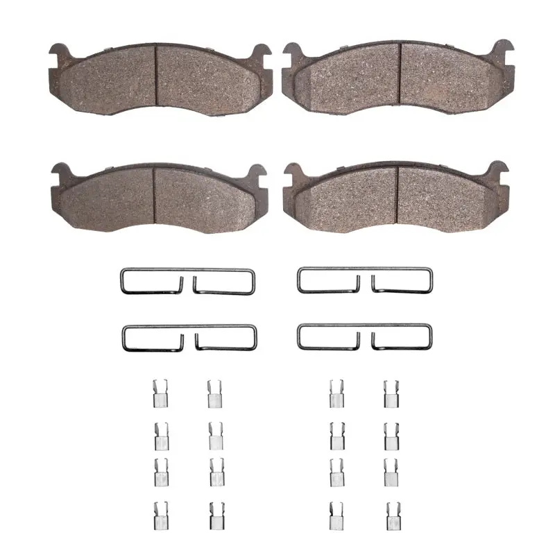 R1 Semi-Metallic Front Brake Pad & Hardware Kit For 1996–2006 Hummer H1 1