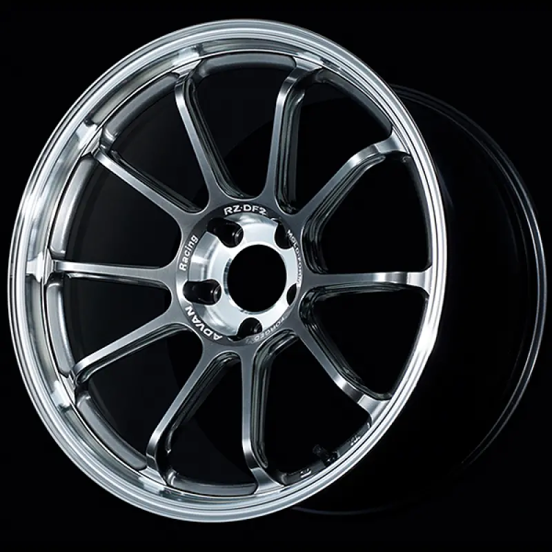 Advan Rz-Df2 20X10.5 / +24 Offset / 5-114.3 / 73Mm Bore / Diamond Cut & Hyper Platinum Black 1