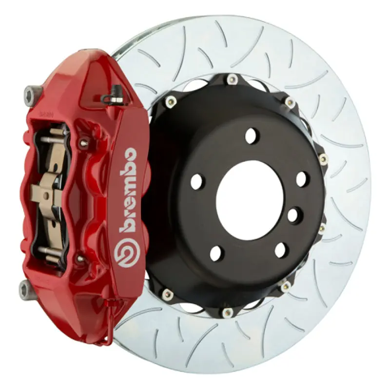 Brembo Gt Rear Big Brake Kit For 2003–2009 Range Rover – 380×28Mm Two-Piece Slotted Rotors, 4-Piston Calipers, Red Finish 1