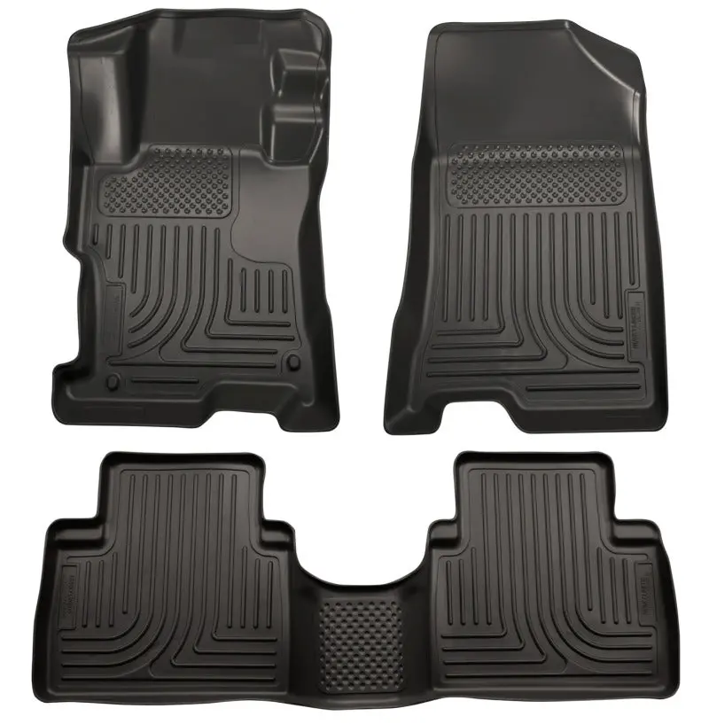 Husky Liners Weatherbeater Floor Liners For 2014 Kia Sorento – Front & Second Row, Black 1