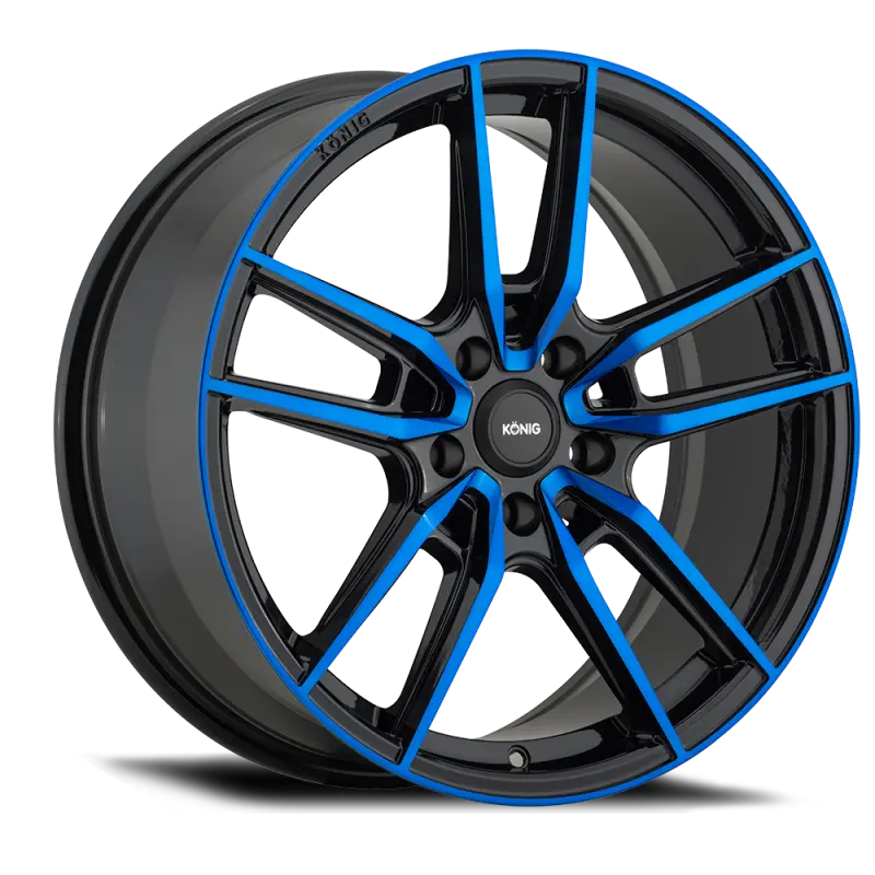 Konig Myth Gloss Black Wheel With Blue-Tinted Clearcoat – 19X8.5", 5X114.3, Et40 1