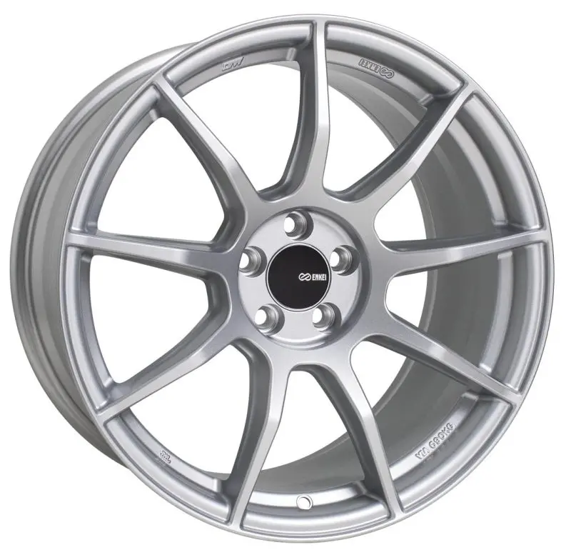 Enkei Ts9 Lightweight Alloy Wheel — 17X9In, 5X100 Bolt Pattern, 45Mm Offset, 72.6Mm Center Bore, Silver Paint Finish 1