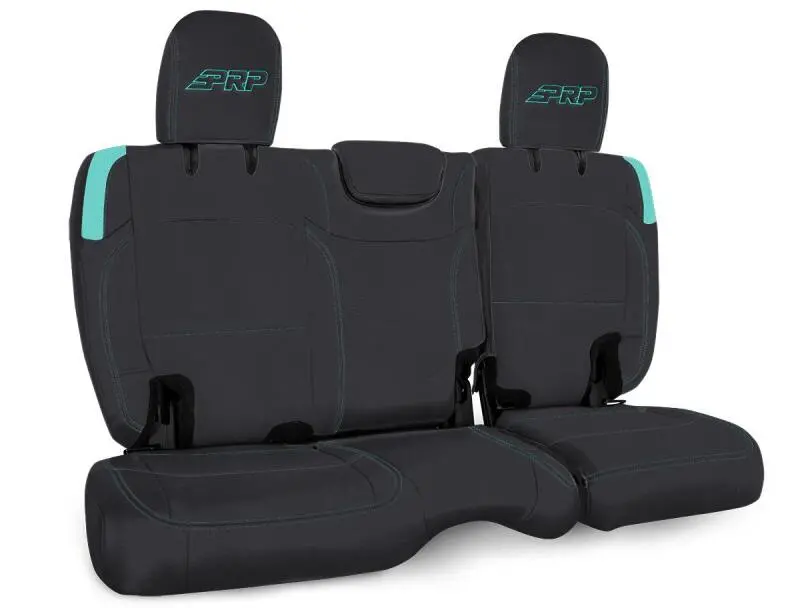 Prp Black And Teal Rear Bench Seat Covers For 2-Door Jeep Wrangler Jl 1