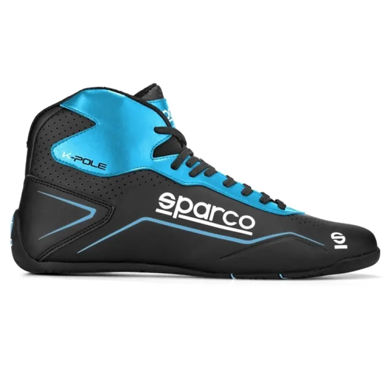 Sparco K-Pole Racing Shoes – Size 26, Black/Blue 1
